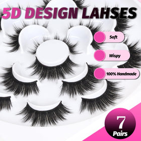 Veleasha 5D Faux Mink False Eyelashes in a beauty routine