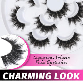 Veleasha 5D Faux Mink False Eyelashes showing multiple pairs