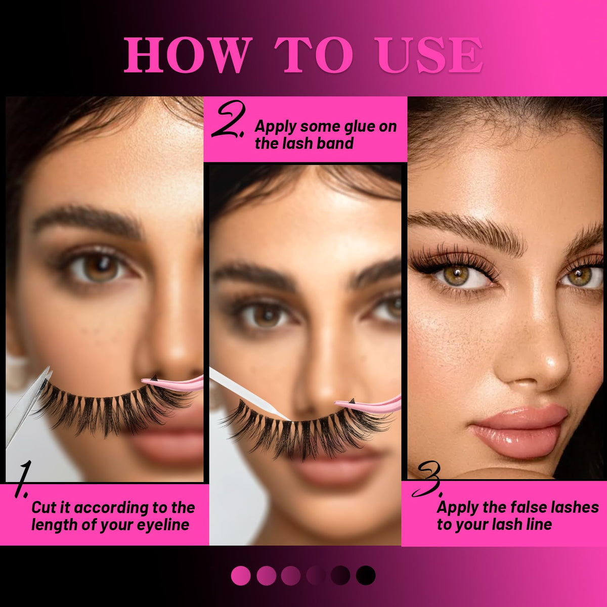 Veleasha lashes with a focus on the soft texture