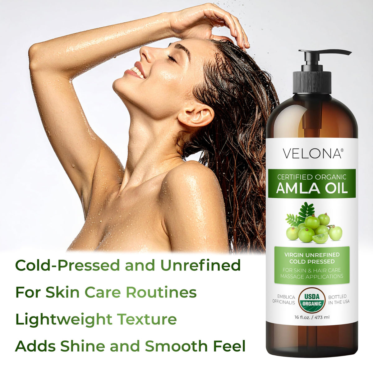 velona Amla Oil 16 fl oz close-up of texture