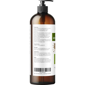 velona Organic Hemp Seed Oil 16 fl oz side view showing packaging