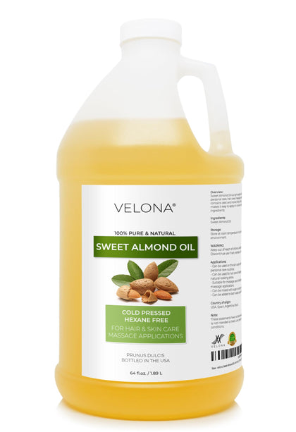 velona Sweet Almond Oil 64 fl oz front view