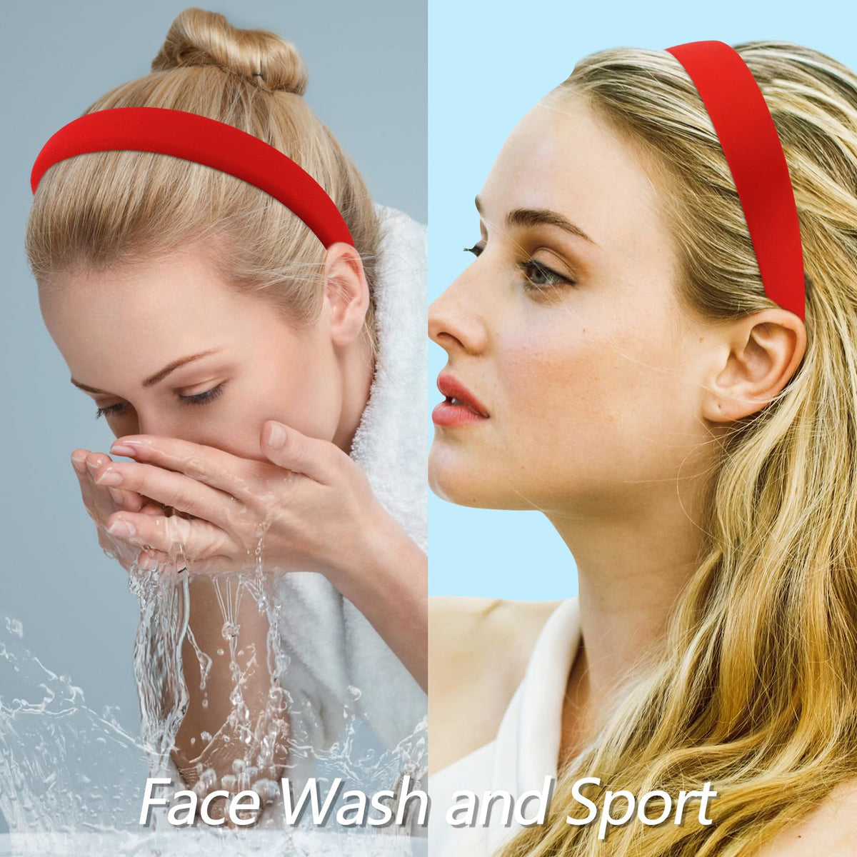VELSCRUN headband worn by model outdoors