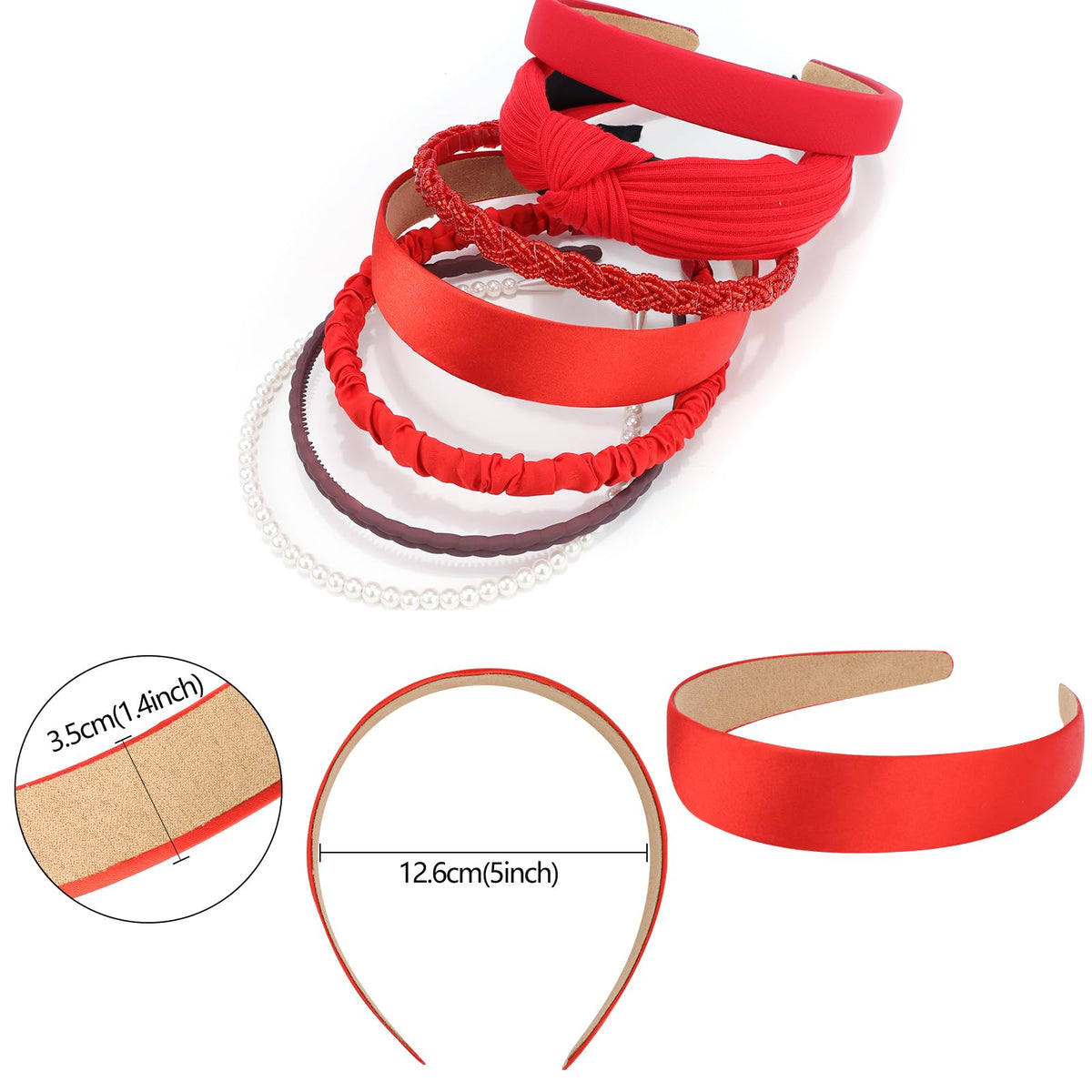 VELSCRUN headbands stacked showing variety