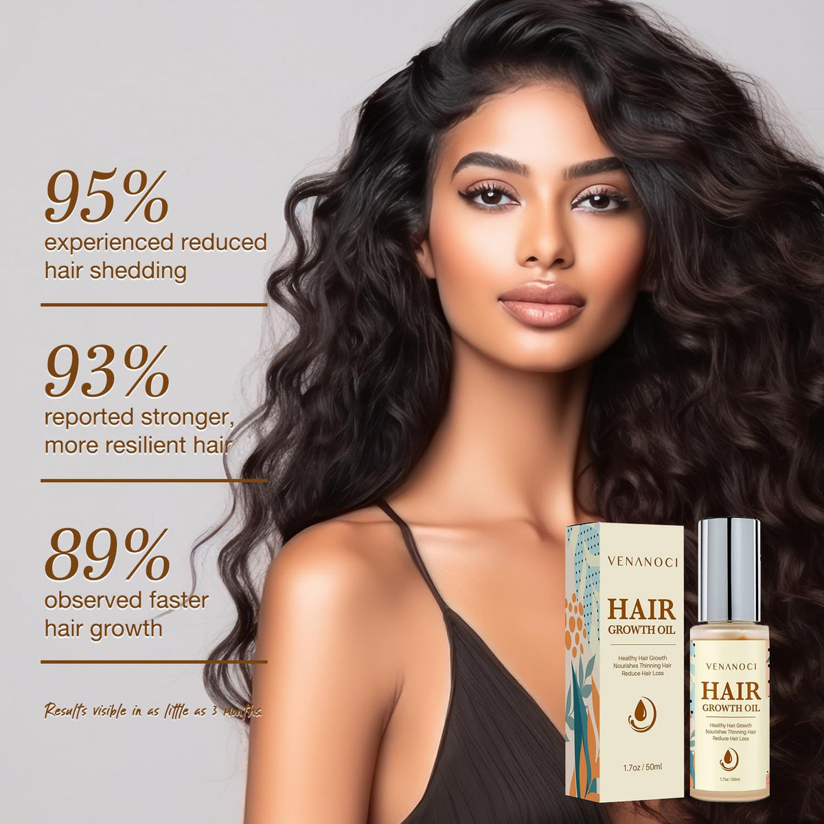 Venanoci Hair Growth Oil 150g with rosemary sprigs and coconut oil