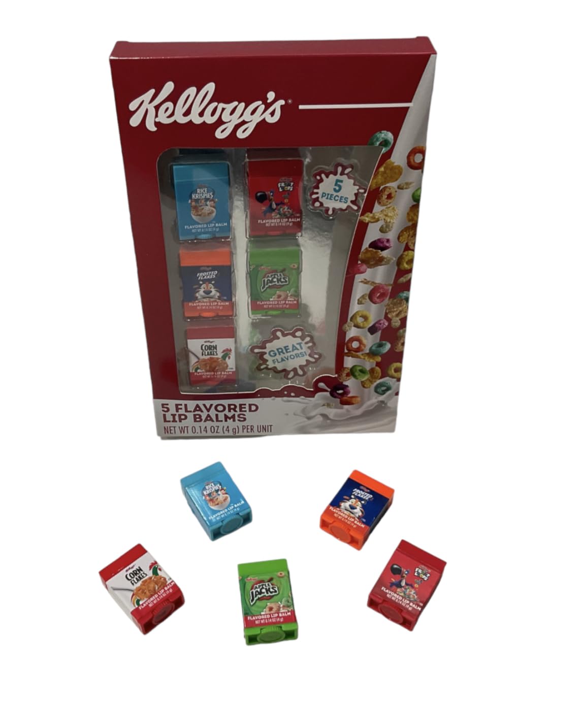 Vending machine themed display box of Kelloggs lip balms