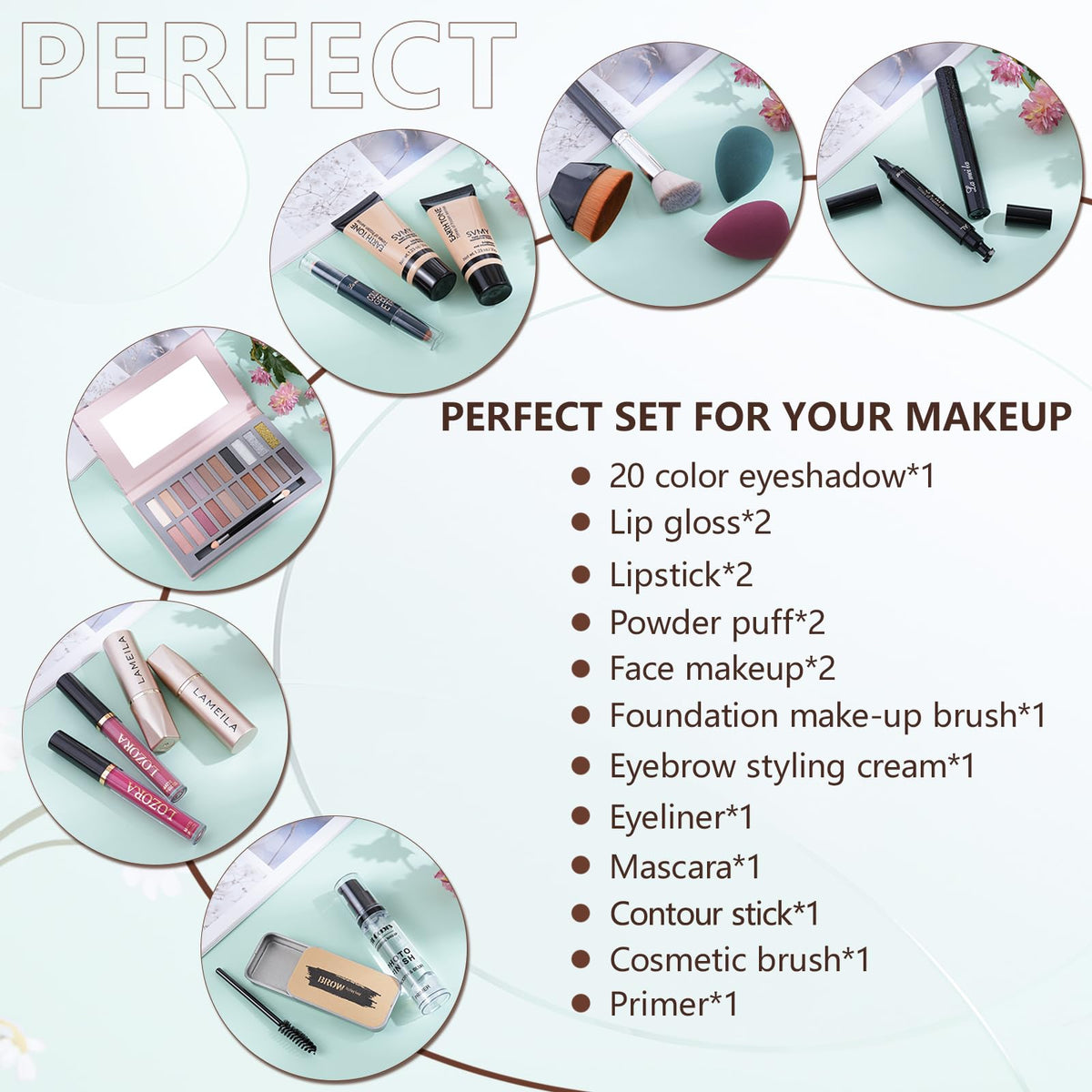venshun Makeup Kit featuring contour stick and eyebrow cream