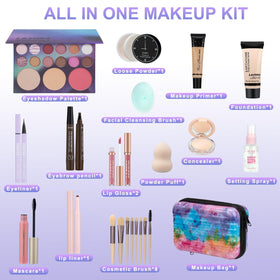 venshun Makeup Kit for Teens contents including brushes and palette