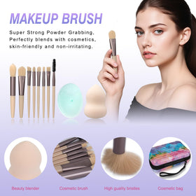 venshun Makeup Kit for Teens lifestyle scene with user applying makeup