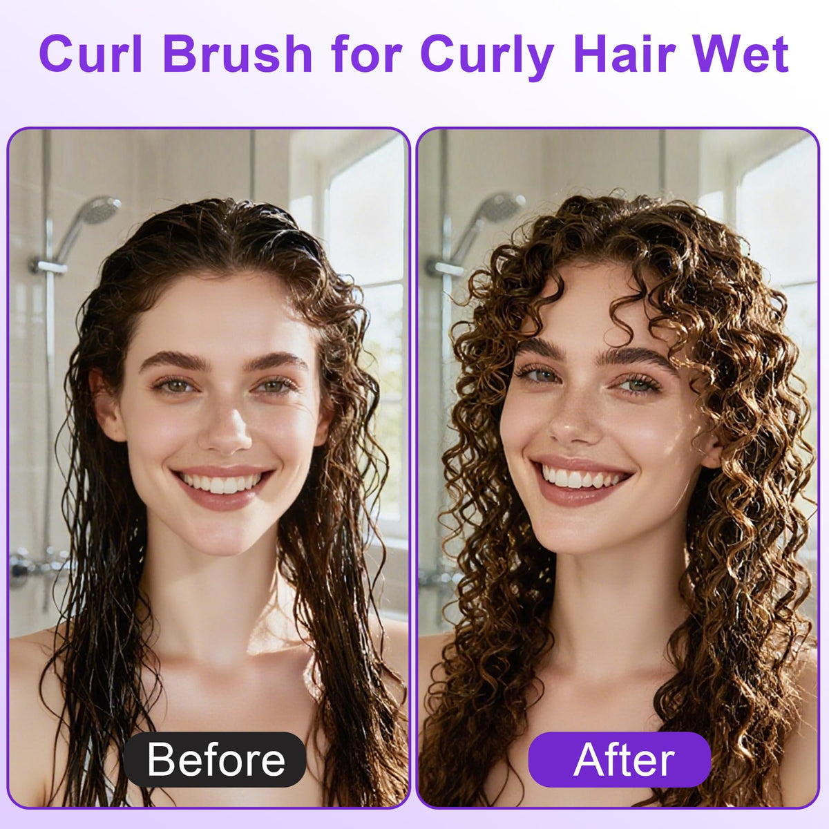 Ventilated back of Weldilgit Curly Hair Brush for air drying