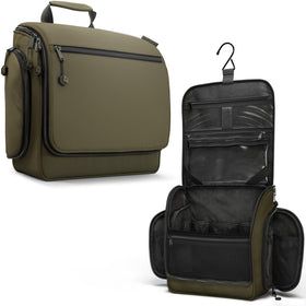 VENTURE 4TH Hanging Travel Toiletry Bag dark green front view