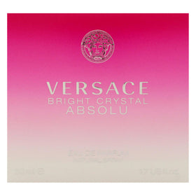 Versace Bright Crystal Absolu bottle on a vanity