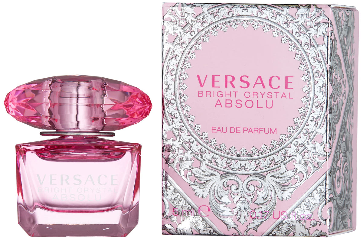 Versace Bright Crystal Absolu Mini Eau de Parfum 5 ml bottle side view