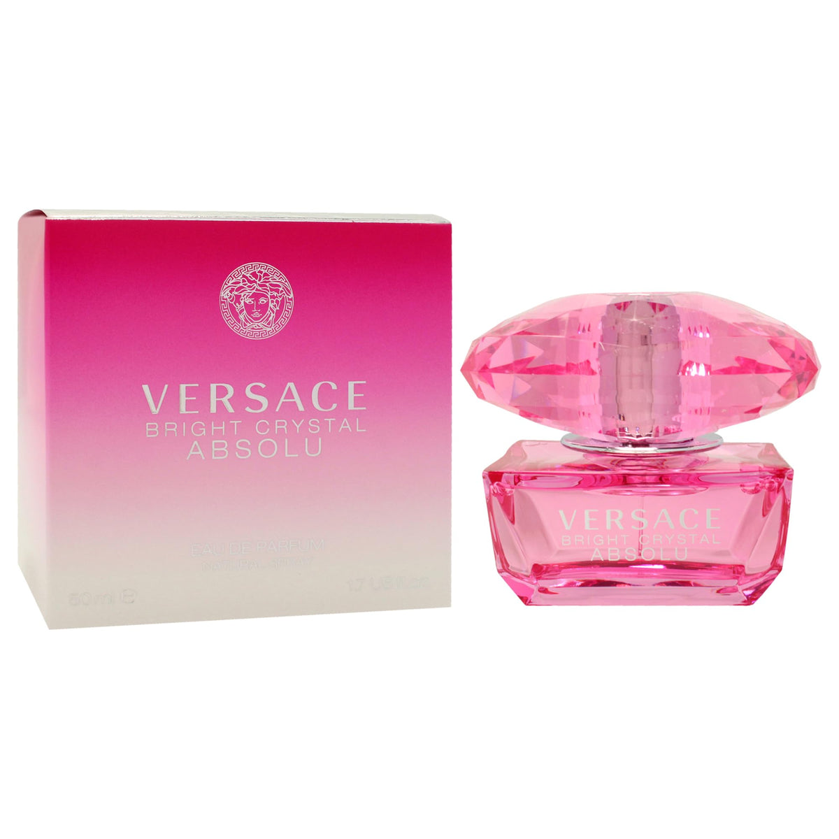 Versace Bright Crystal Absolu packaging with floral design