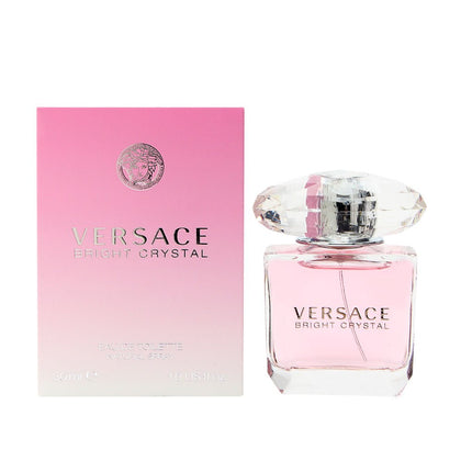 Versace Bright Crystal Eau de Toilette 1.0 oz pink bottle front view
