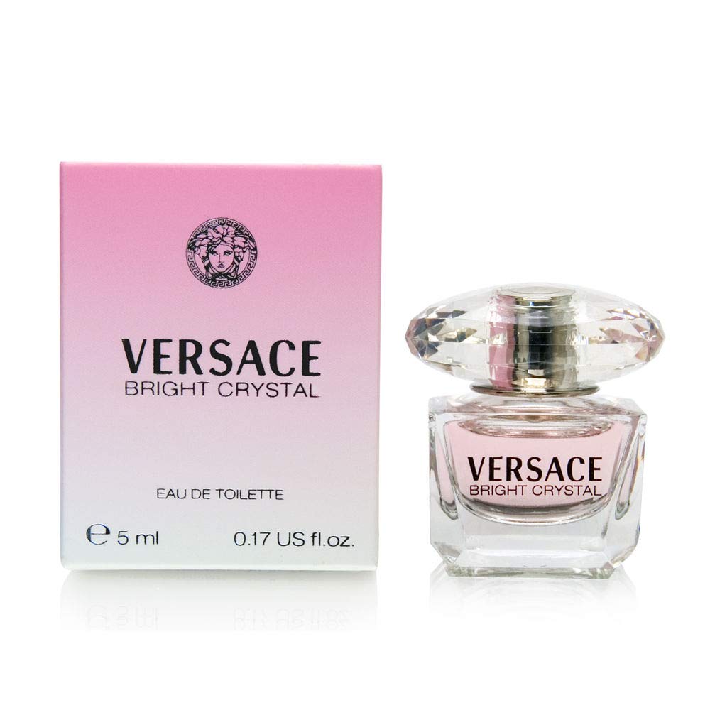 Versace Bright Crystal Eau De Toilette Mini 5mL spray bottle front view