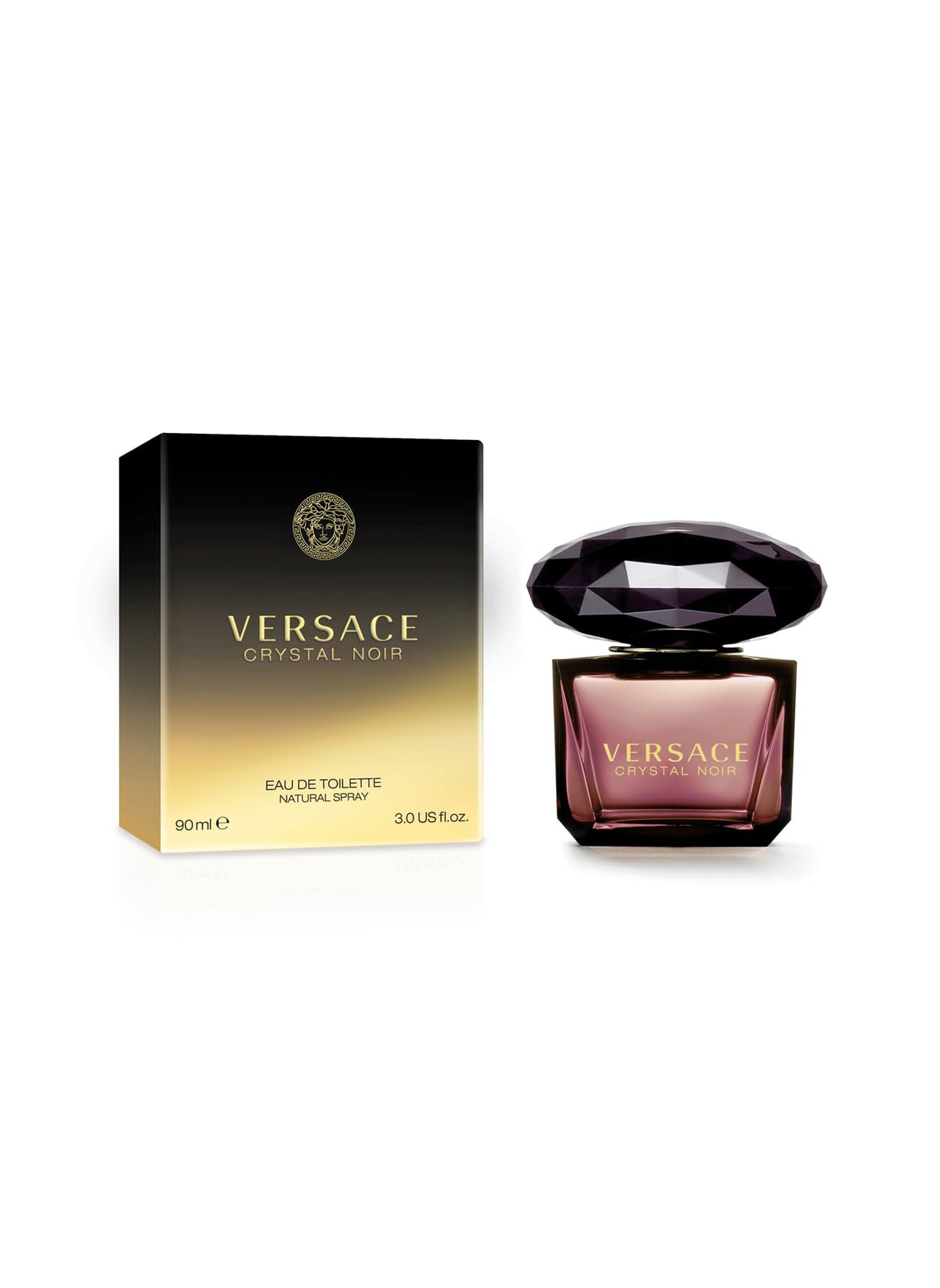 Versace Crystal Noir Eau de Toilette Spray 3.0 oz packaging