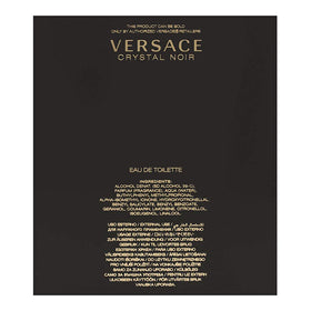 Versace Crystal Noir Eau de Toilette Spray 3.0 oz packaging side view