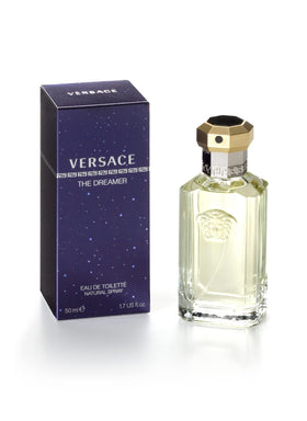 Versace Dreamer Eau de Toilette Spray with a stylish background
