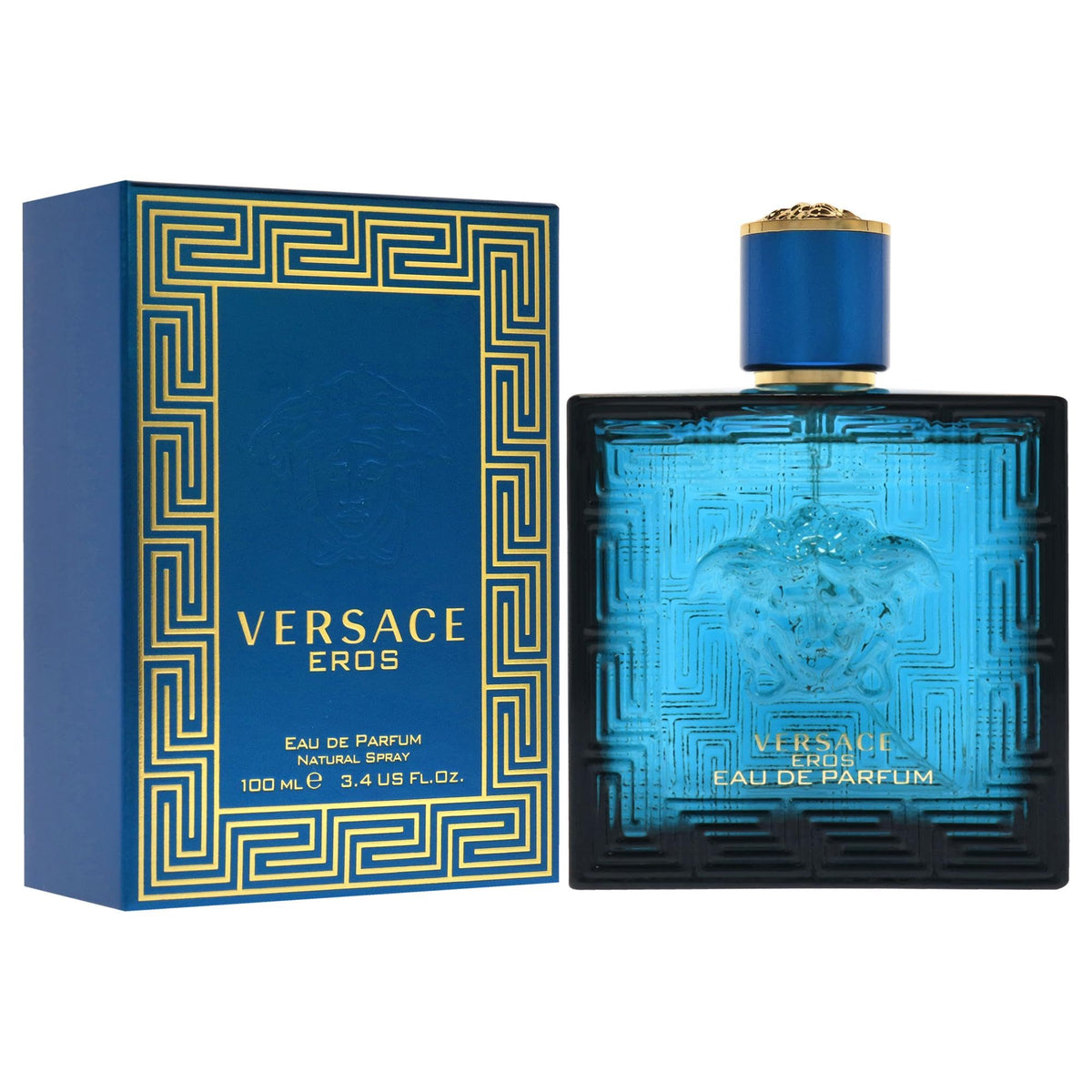Versace Eros Eau de Parfum Spray 3.4 oz bottle side view