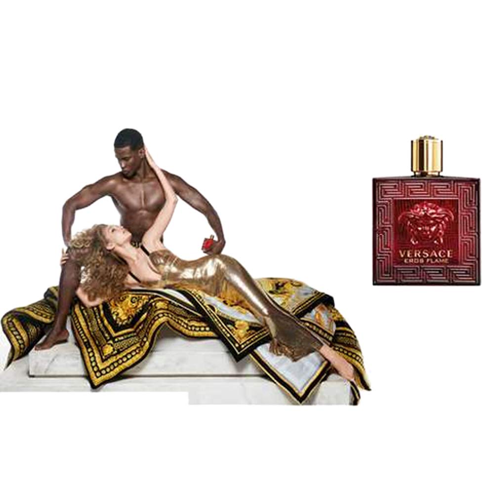 Versace Eros Flame Eau de Parfum Spray 3.4 oz lifestyle scene