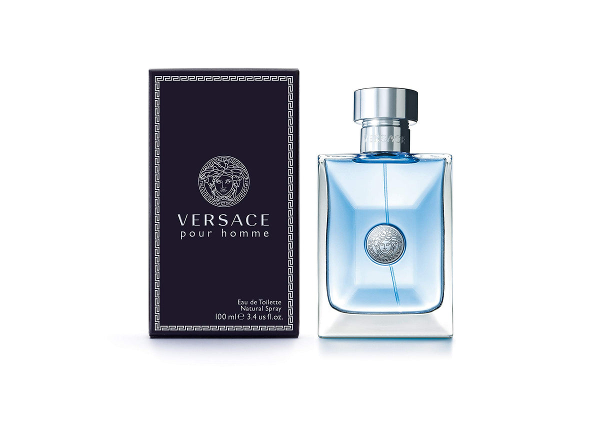 Versace Pour Homme Eau De Toilette 3.4 Fl Oz packaging side view