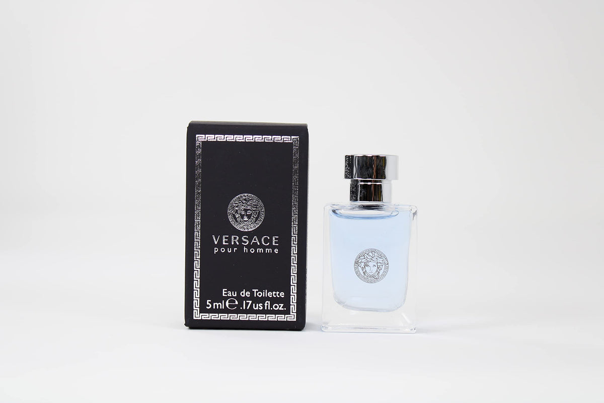 Versace Pour Homme Eau de Toilette Mini 5ml close-up of bottle