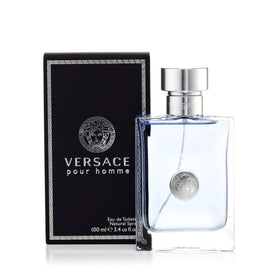 Versace Pour Homme Eau de Toilette Spray 3.4 oz bottle back view