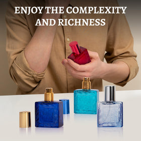 Verse Deep Blue fragrance bottle in the NovoGlow gift set