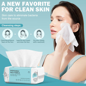 VETYUND Disposable Face Towels demonstrating dual-sided design