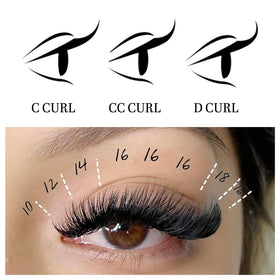 VEYES INC Easy Fan Volume Lash Extensions displayed with tweezers