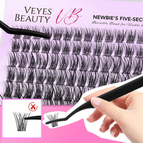 VEYESBEAUTY Boldeye Lash Clusters Kit displayed with accessories