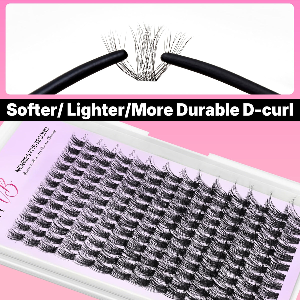 VEYESBEAUTY Bomb Lash Clusters Kit contents laid out