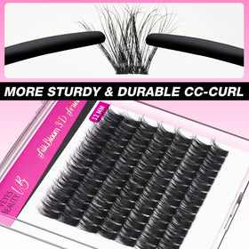 VEYESBEAUTY Lash Clusters 12mm displayed with lash applicator tool