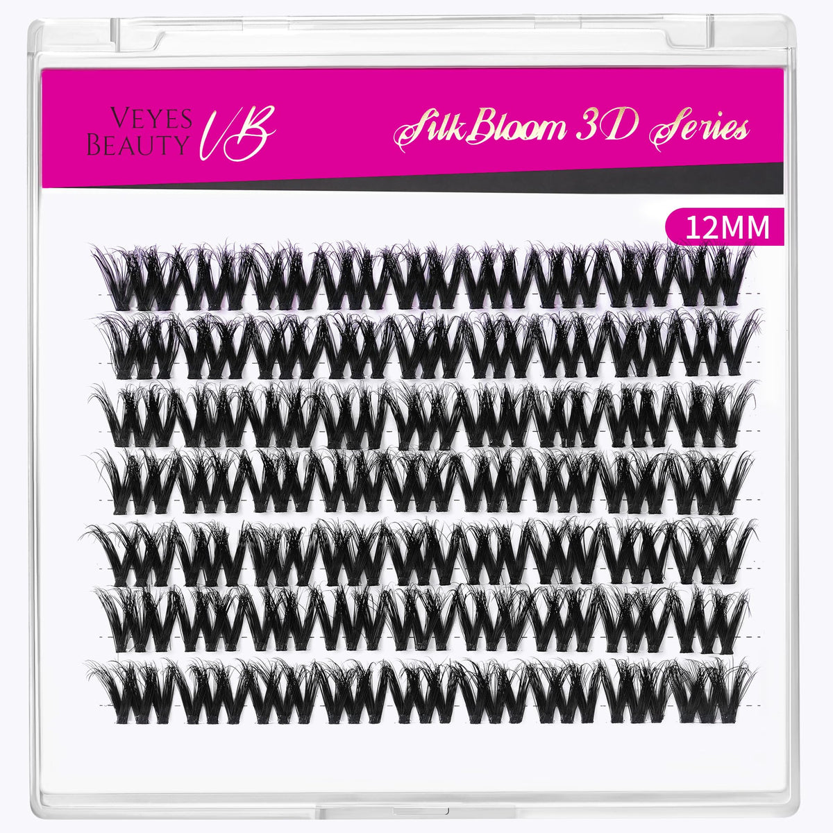 VEYESBEAUTY Lash Clusters 12mm in natural light