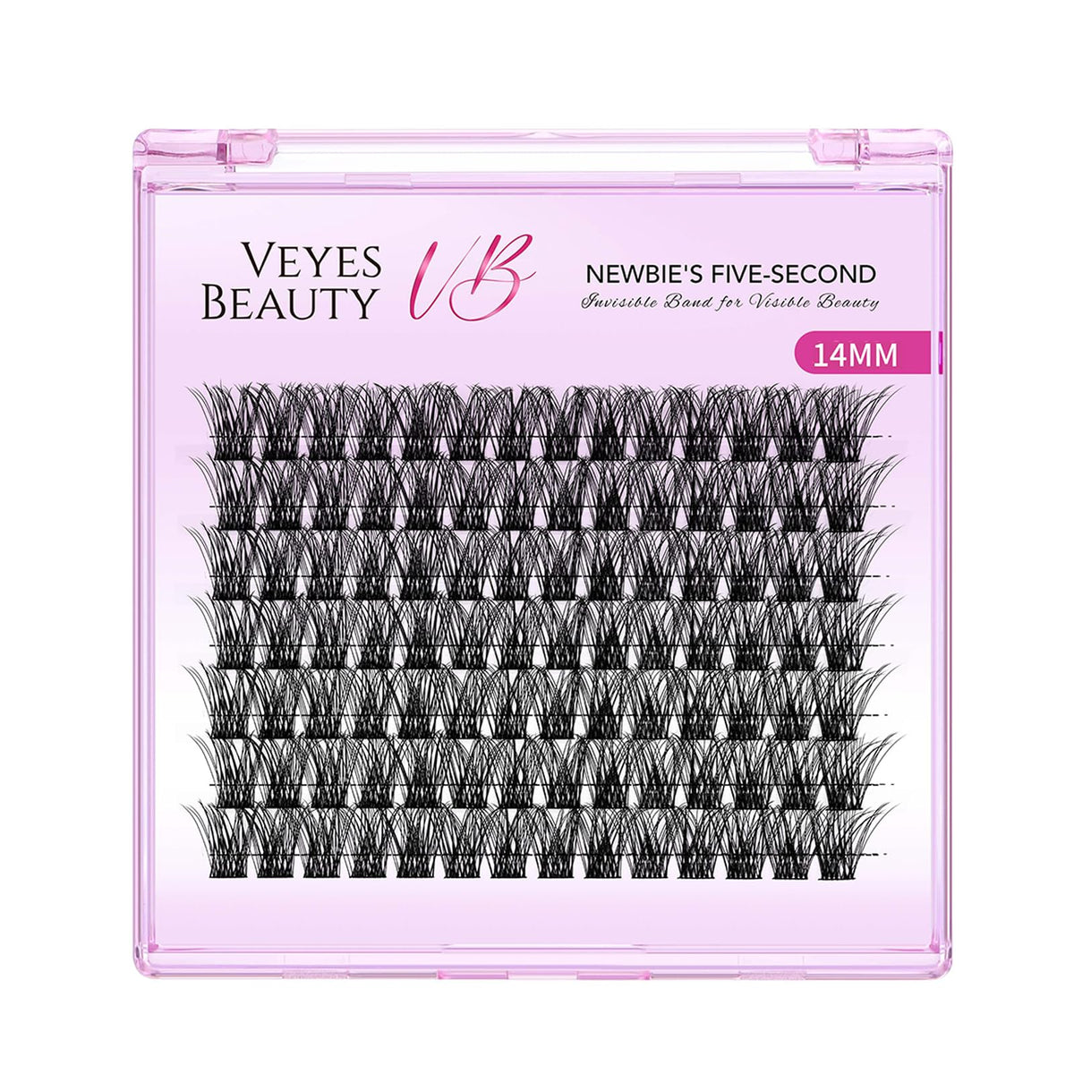 VEYESBEAUTY Lash Clusters 14mm showing fluffy texture