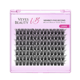 VEYESBEAUTY Lash Clusters 14mm showing fluffy texture