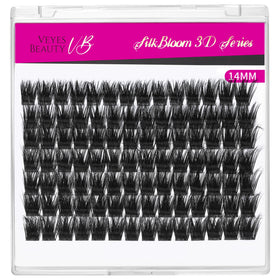 VEYESBEAUTY Lash Clusters 14mm tray showing multiple clusters