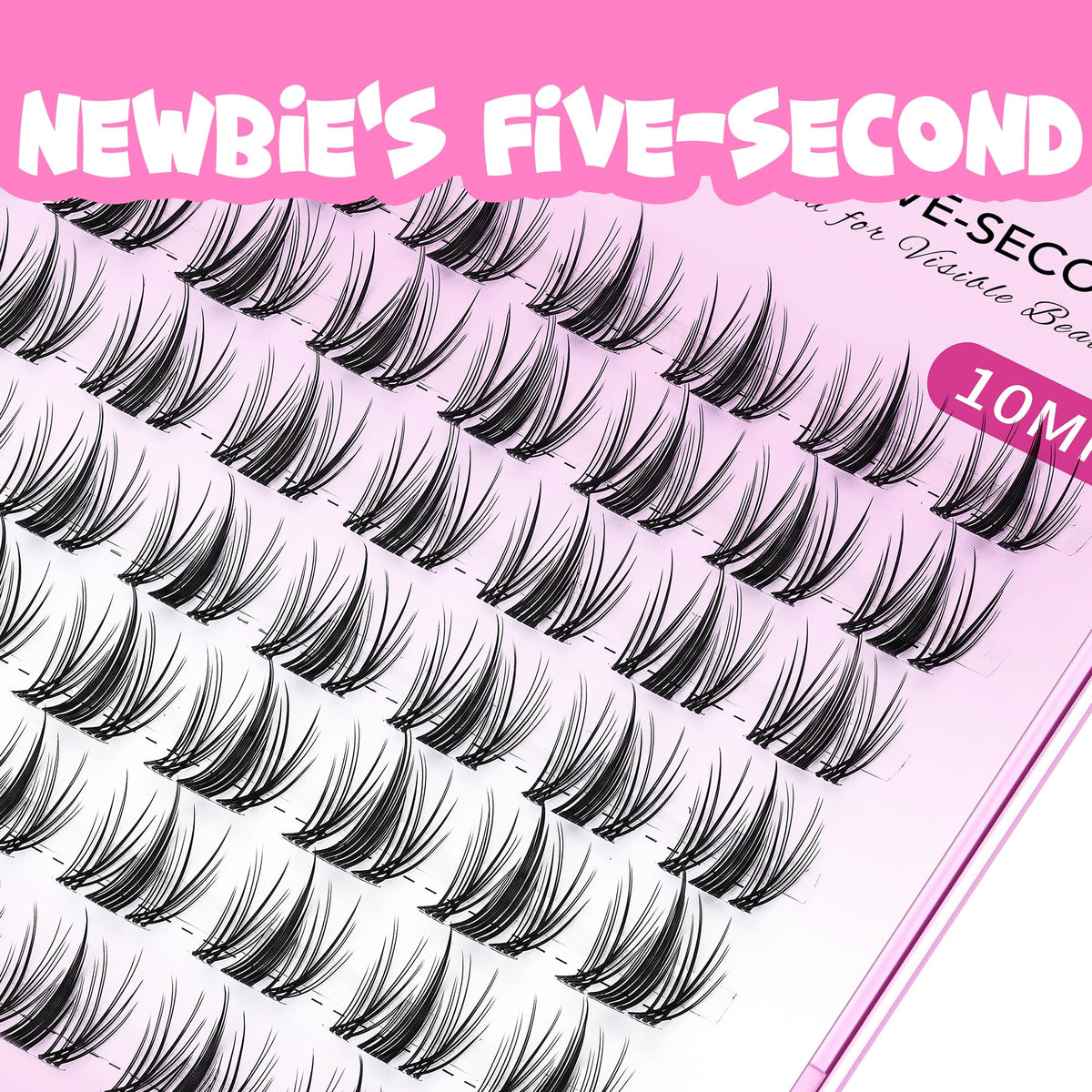 VEYESBEAUTY lash clusters displayed on a makeup table
