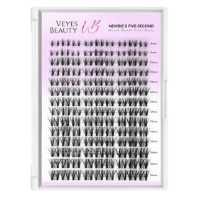 VEYESBEAUTY Lash Clusters displayed with lash sealer