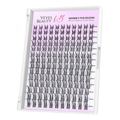 VEYESBEAUTY Lash Clusters Eyelash Extensions front view