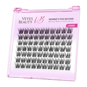 VEYESBEAUTY Lash Clusters Five-Second LuxeBold 14mm front view