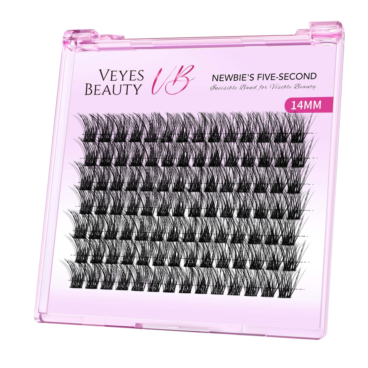 VEYESBEAUTY Lash Clusters Five-Second Series 14mm front view