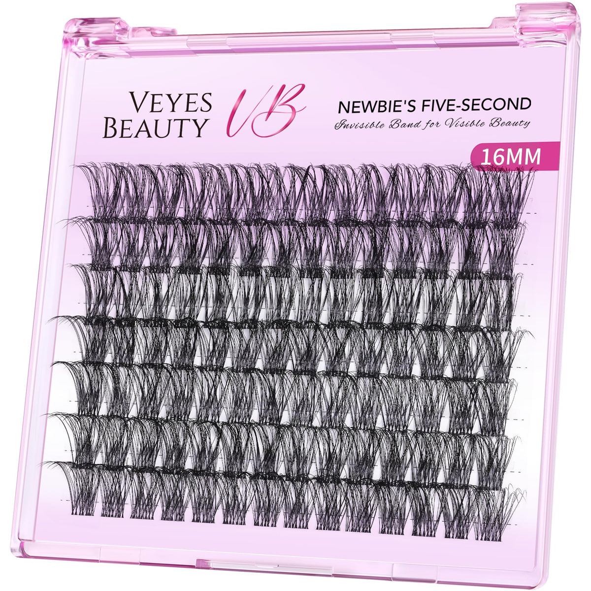 VEYESBEAUTY Lash Clusters Five-Second Series 16mm front view