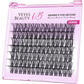 VEYESBEAUTY Lash Clusters Five-Second Series 16mm front view