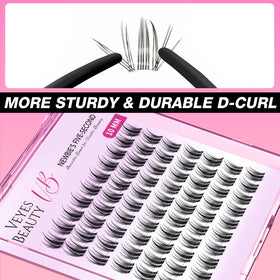 VEYESBEAUTY lash clusters in a beauty routine setup
