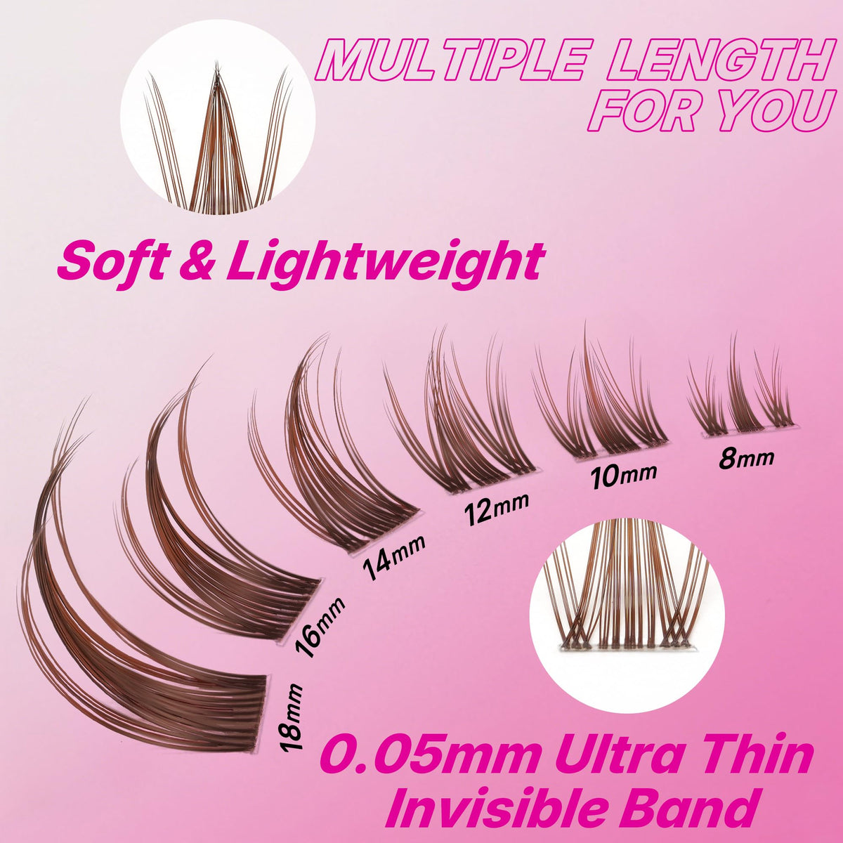 VEYESBEAUTY lash clusters in packaging