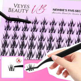VEYESBEAUTY Lash Clusters in use at a special occasion
