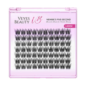 VEYESBEAUTY Lash Clusters in use during makeup application