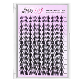 VEYESBEAUTY lash clusters kit contents displayed